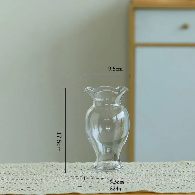 vase verre opaque moderne fleurs artificielles décoration table salon maison