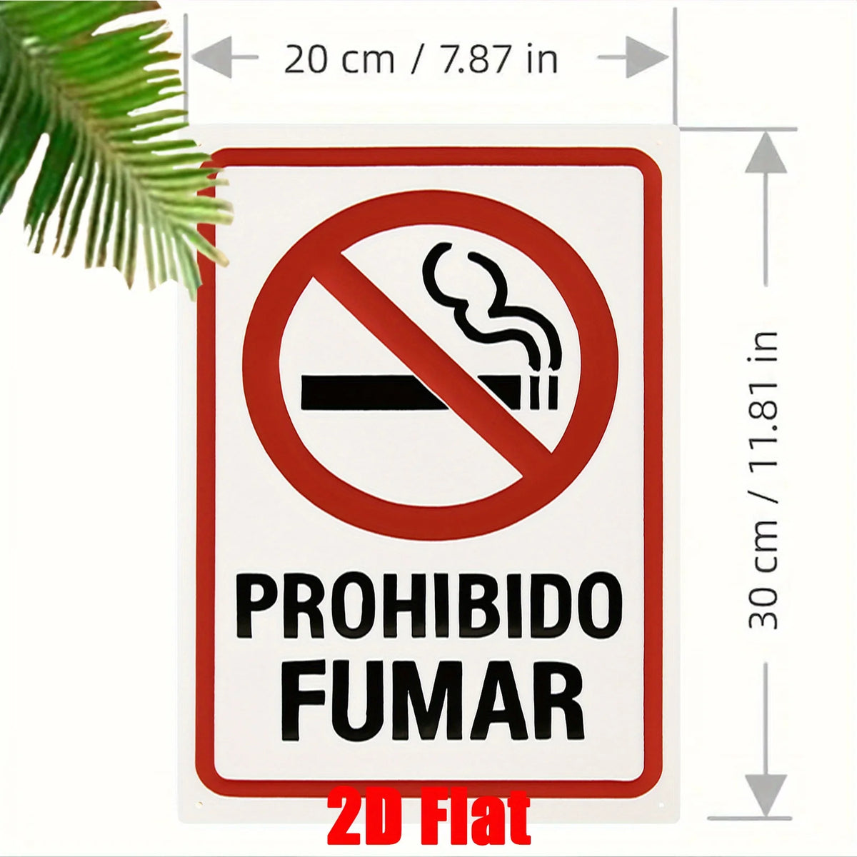 panneau signalétique interdiction fumer symbole cigarette texte prohibido fumar blanc rouge noir classique simple