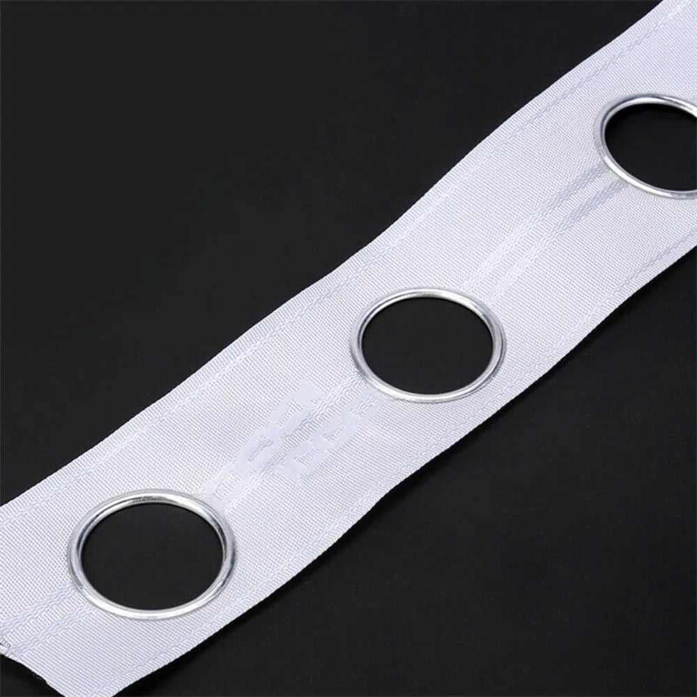 ruban rideau moderne blanc texture tissée 5m 10m eyelets métalliques