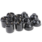 adaptateurs ampoules e27 noirs modernes vis fixation pack piècesABS