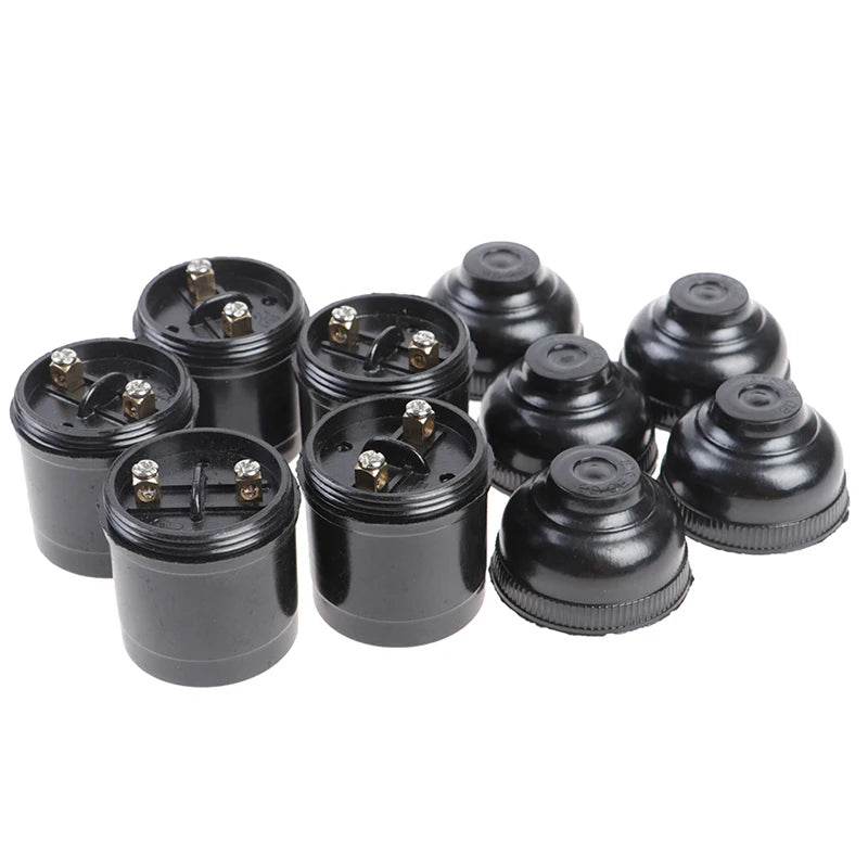 adaptateurs ampoules e27 noirs modernes vis fixation pack piècesABS