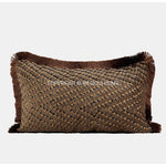 taies d'oreiller géométriques polyester beige marron classique respectueux environnement opaques maison