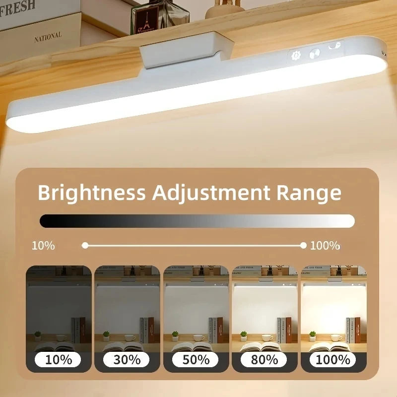 lampe led table aimantée rechargeable usb blanc moderne minimaliste adjustable trois couleurs