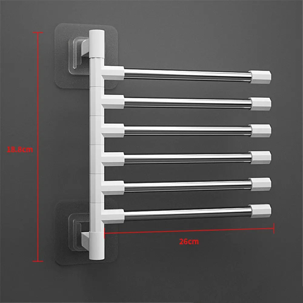 porte serviettes mural blanc barres métalliques adhésif minimaliste moderne bain pliable mobile