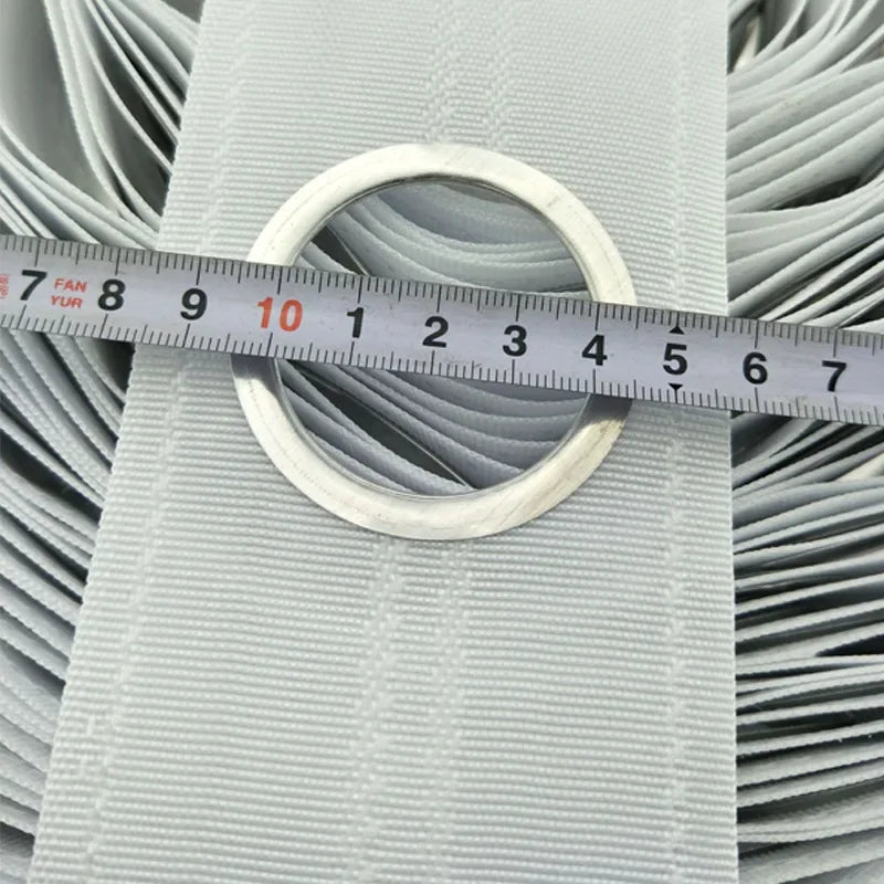 ruban rideau blanc rayures horizontales moderne métalliques polyester 10m 14m 38m 5m