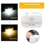 veilleuse led mini nuit blanc moderne capteur mouvement prise murale fixe 64x44mm opaquer sans