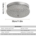 plafonnier moderne cristal argenté doré suspension élégante cristal facile led chambre salon
