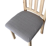 housse siège chaise beige chevrons texturé moderne élastique polyester Jacquard minimaliste