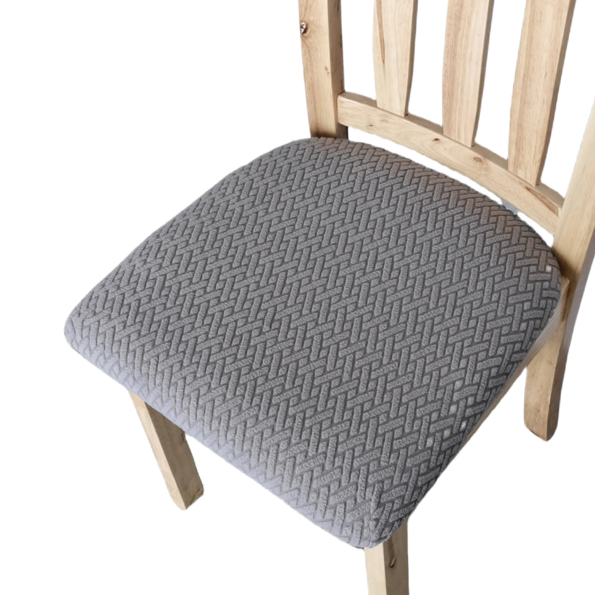 housse siège chaise beige chevrons texturé moderne élastique polyester Jacquard minimaliste