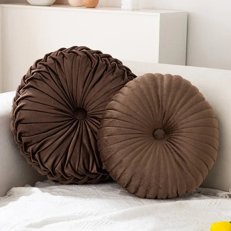 coussin rond rose pâle polyester mémoire forme solide moderne amovible lavable