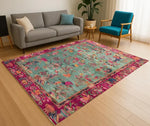 tapis multicolore paysage aquatique poissons floraux moderne salon décoration intérieure polyester