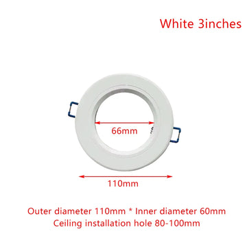 anneaux lumineux blancs modernes spots led encastrables adaptable anneaux fixation tringles blancs opaques