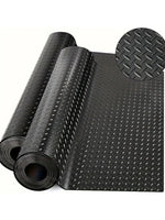 tapis sol noir diamanté moderne résistant corrosion garage salle sport 100x180cm