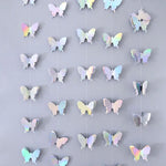 guirlande papillons 3d multicolore moderne adhésif mariage anniversaire décoration événement festive