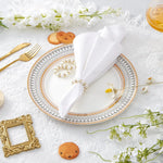 anneaux serviettes dorés strass élégants classiques mariage dîner décoration table