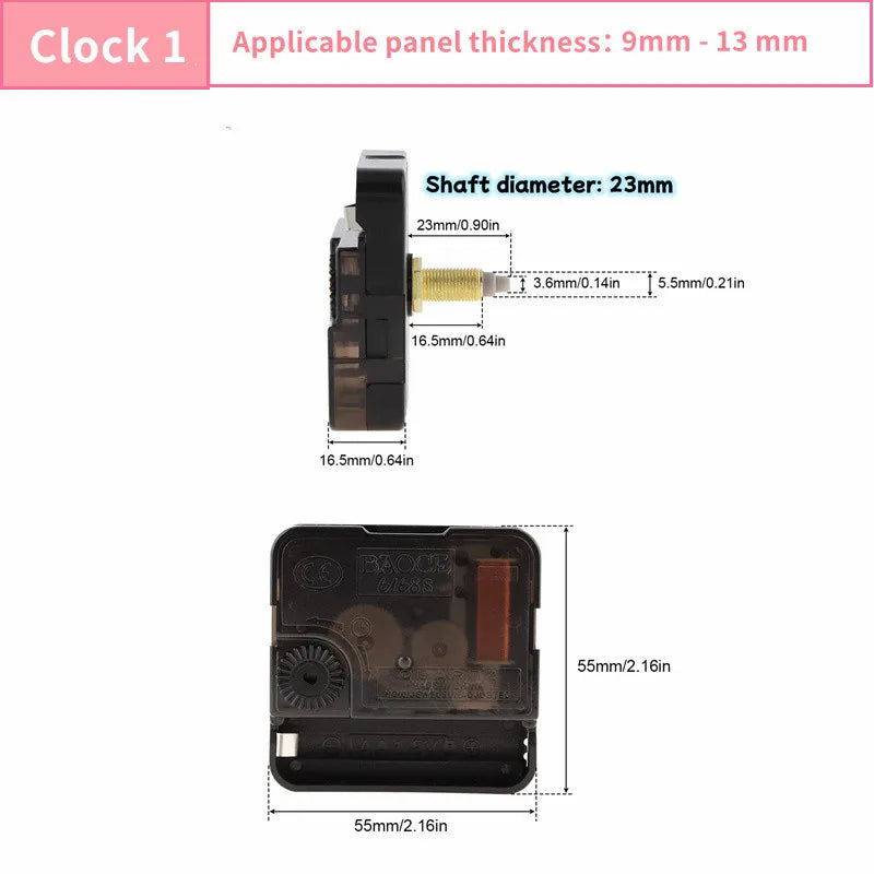 kits horlogers aiguilles quartz noir or vert blanc industriels utilitaires fixations incluses aiguilles heures