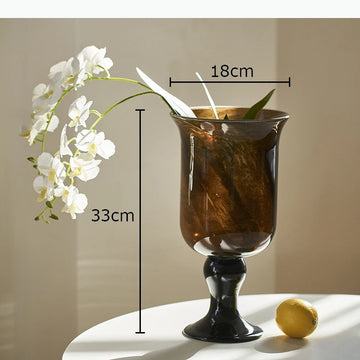 vase table moderne opaques marron beige noir marbré fleuri fleurs artificielles