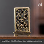 brûleur d'encens bronze doré motif floral oriental cendrier spatule métal