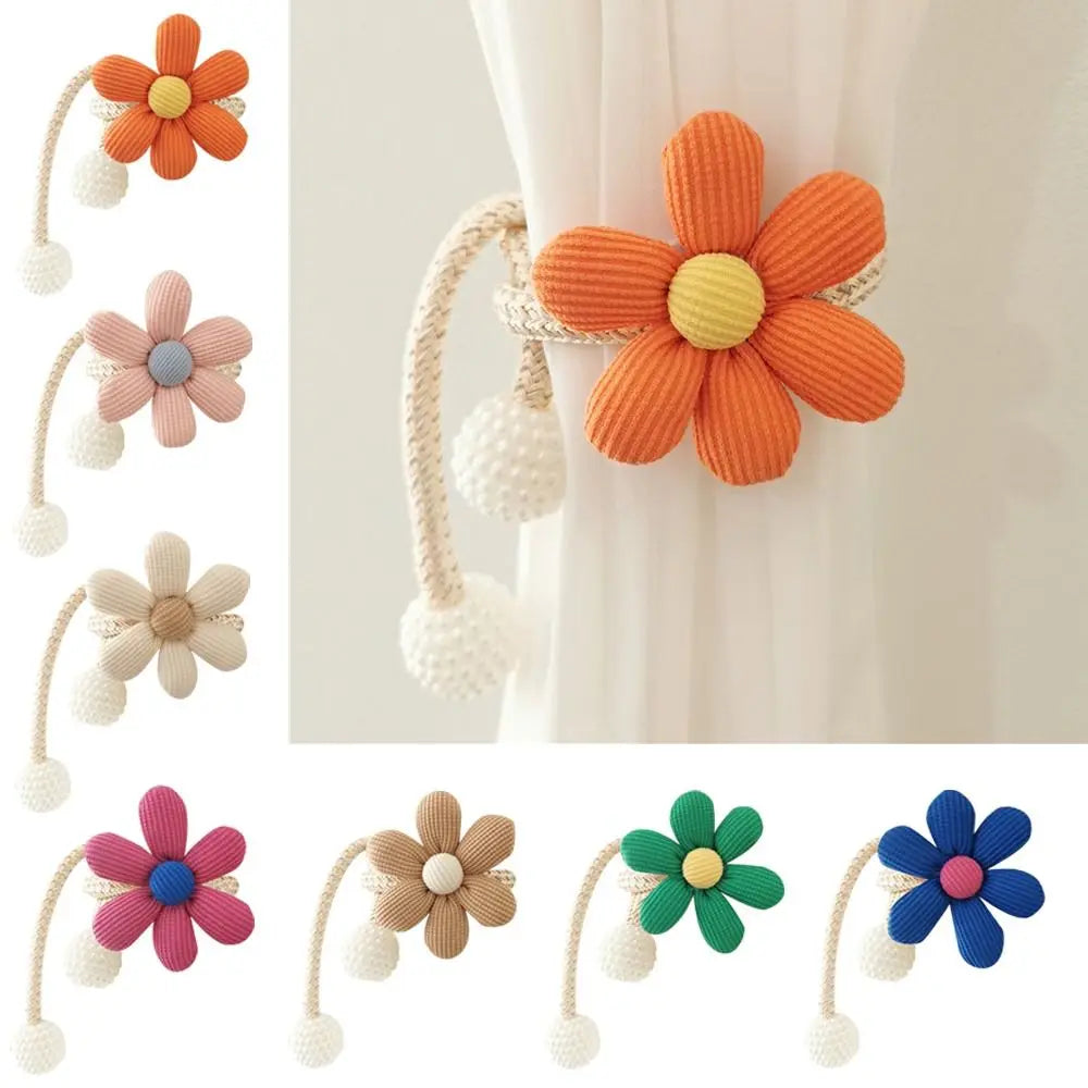 accessoire fenêtre moderne fleur beige blanc orange rose tringle coton polyester