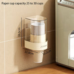 distributeur tasses papier adhésif moderne beige rouge tissé