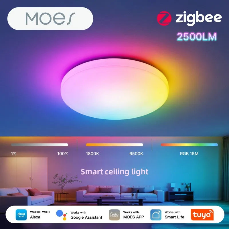 lampe intelligente blanc moderne zigbee led température couleur réglable alexa google