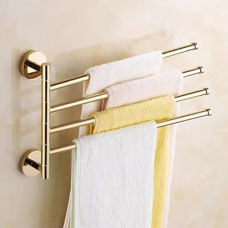 porte serviettes mural or quatre barres moderne serviettes bain multicolore fixations murales minimalistes