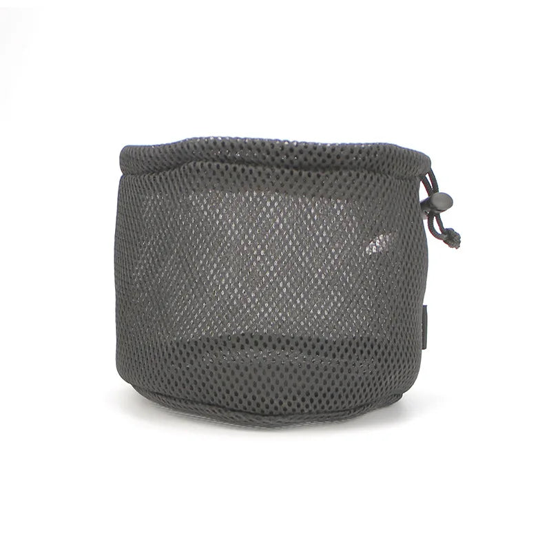 sac rangement nylon noir filet camping utilitaire vaisselle ustensiles portable extérieur
