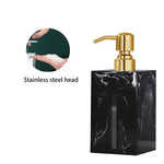 distributeur savon liquide céramique marbre blanc noir vert moderne salle bain parfum fleurs séchées