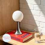 lampe table moderne minimaliste sphérique brillante orange rouge blanc noir prise usb