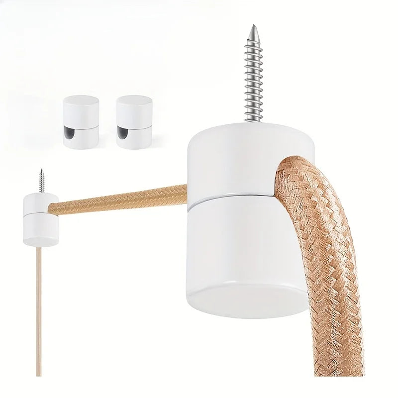 supports câble moderne blanc doré rond lisse facile ventilation lustre