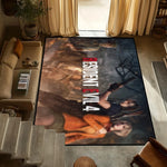 tapis resident evil multicolore antidérapant illustration post apocalyptique personnages armés