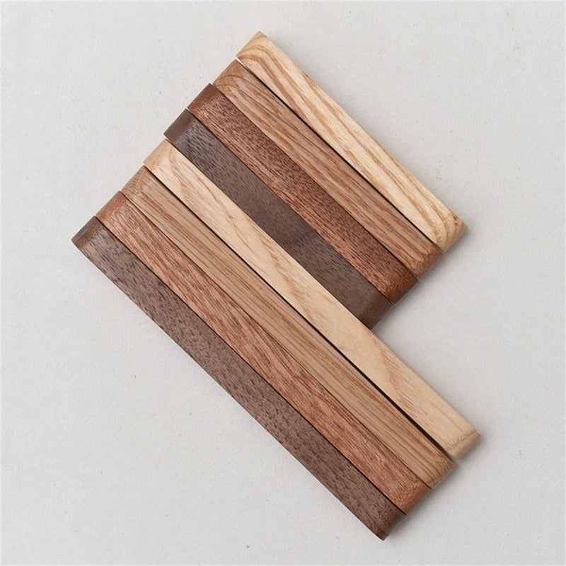 aimants clips magnétiques bois naturel minimaliste modernes stickers papier motif rayé set