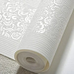 papier peint vinyle classique motifs floraux rayures adhésif résistant humidité anti moisissures soundproof beige