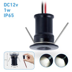 Spot LED argent noir blanc mat moderne ip65 1w 12v waterproof 480mm