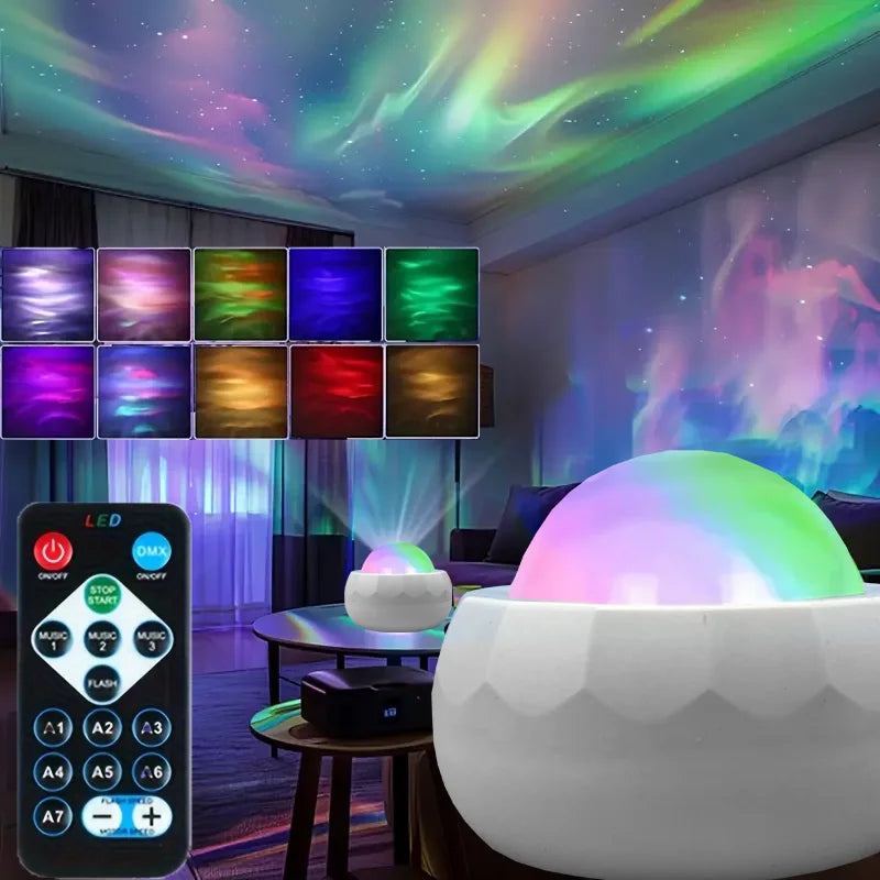 projecteur led veilleuse usb rvb modes rotation lumière atmosphère moderne télécommande chambreôtel chambre