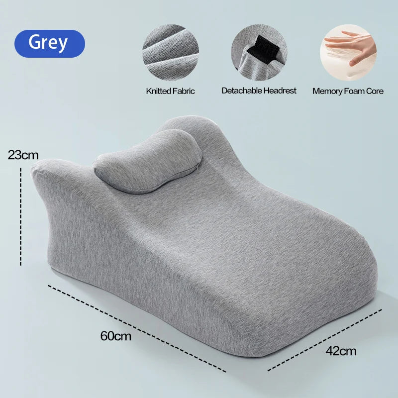 coussin multifonctionnel gris mousse mémoire forme polyester contemporain
