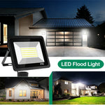 projecteur led lampe rue moderne noir ip66 détecteur mouvement réglable clipsextérieur éclairage jardin