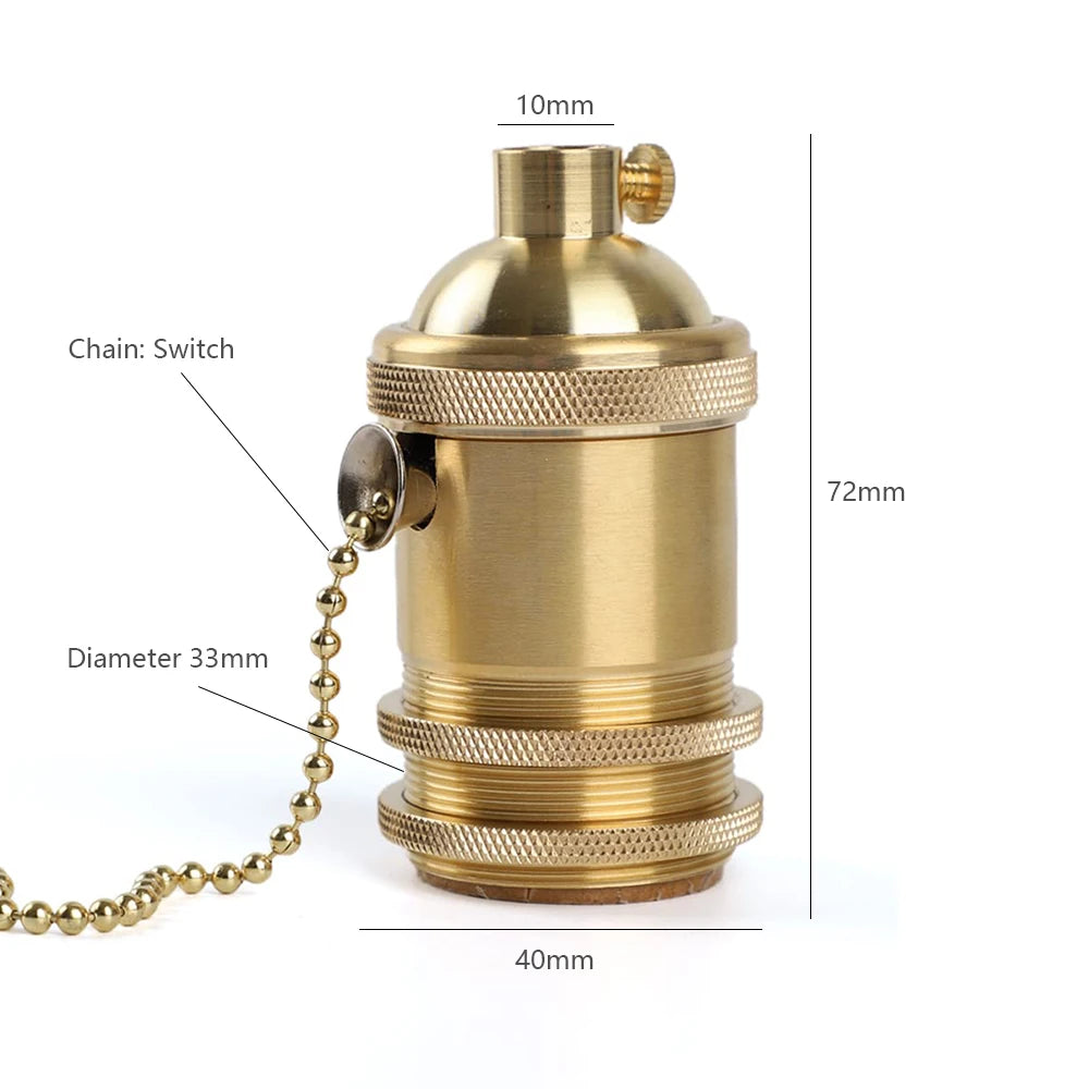 support lampe e27 e26 doré classique vintage bague métal fixations table