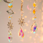 guirlande décorative or transparente étoiles lunes soleils cristal boho vintage romantique