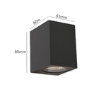 éclairage led applique murale moderne minimaliste noir gu10 extérieur résistante jardin villa