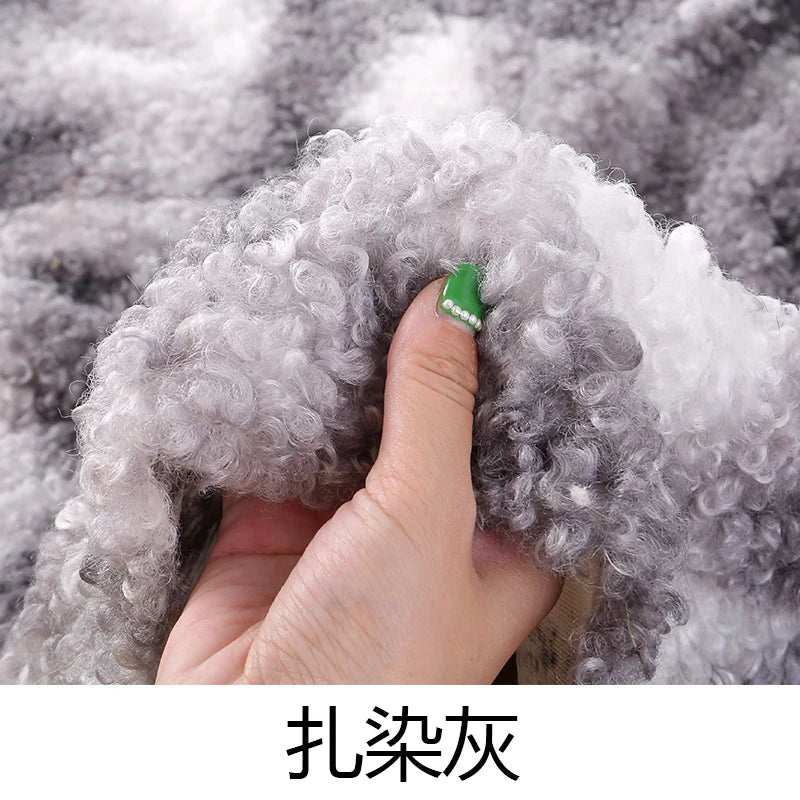tissu bouclé imitation laine peluche beige bleu rose vert blanc poupée bricolage diy