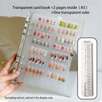 présentoir moderne faux ongles divers couleurs motifs boîtes rangement transparentes autocollants