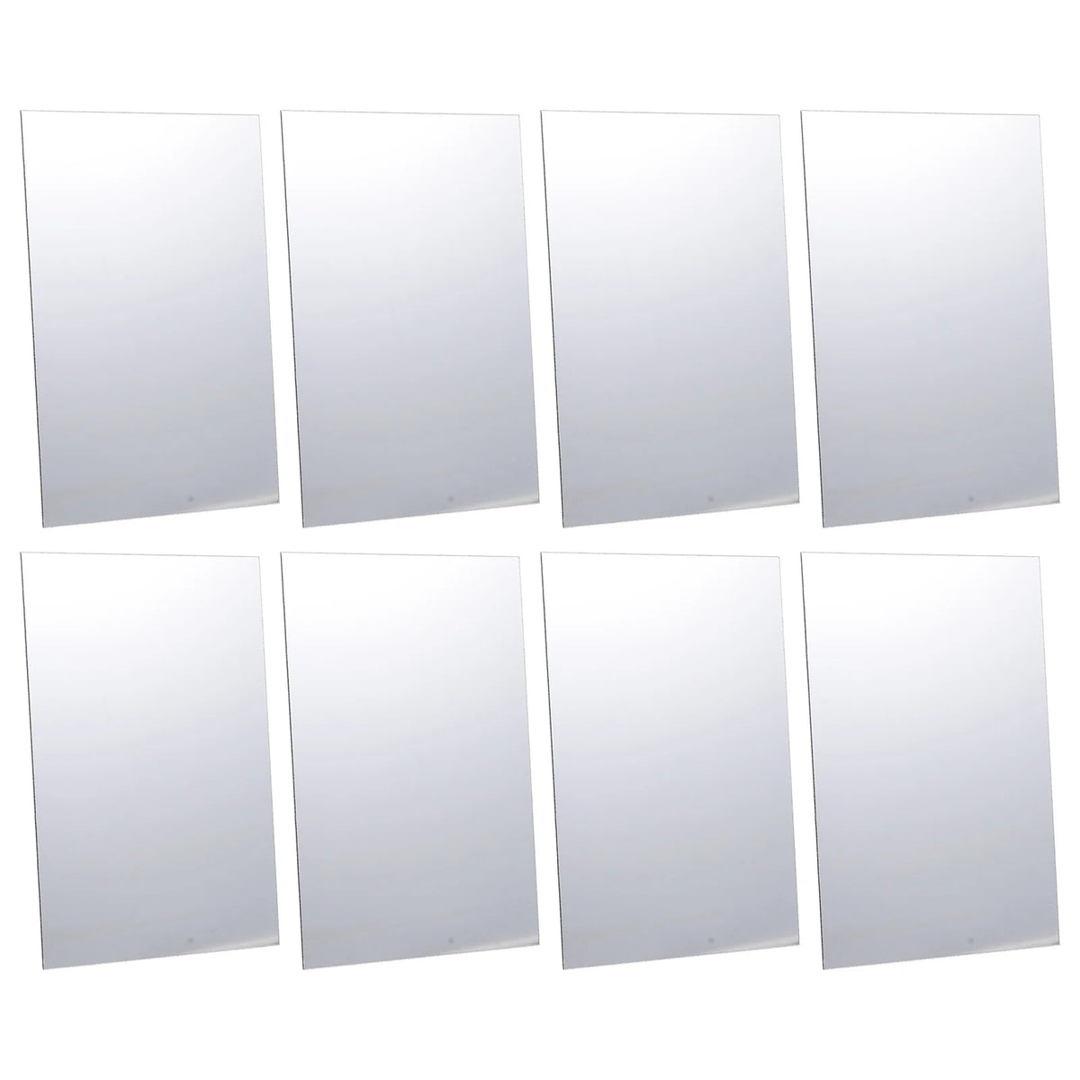 miroirs autoadhésifs rectangulaires blancs modernes stickers mur simples maison DIY