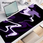 tapis souris abstrait noir violet moderne adhésif gamer fluide ondulé travail