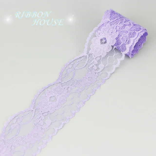 ruban dentelle fleurs rose blanc bleu beige gris rouge vert violet classique polyester écologique