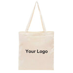 sac main décontracté toile coton imprimé logo personnalisable noir blanc beige simple pratique