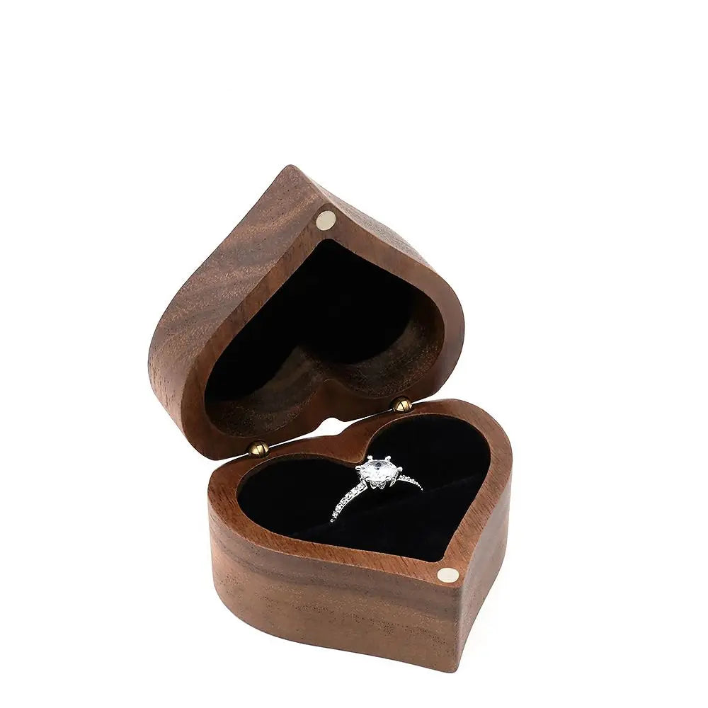 boîte bijoux marron foncé texture bois dorés anneau classique acrylique echangementprésentationbijoux