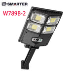 lampe solaire moderne noire capteur mouvement recharge solaire led fixation murale/commande distance