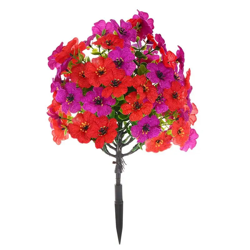décoration intérieure moderne bouquet artificiel violet rose rouge jaune fleurs polyester piquet simple