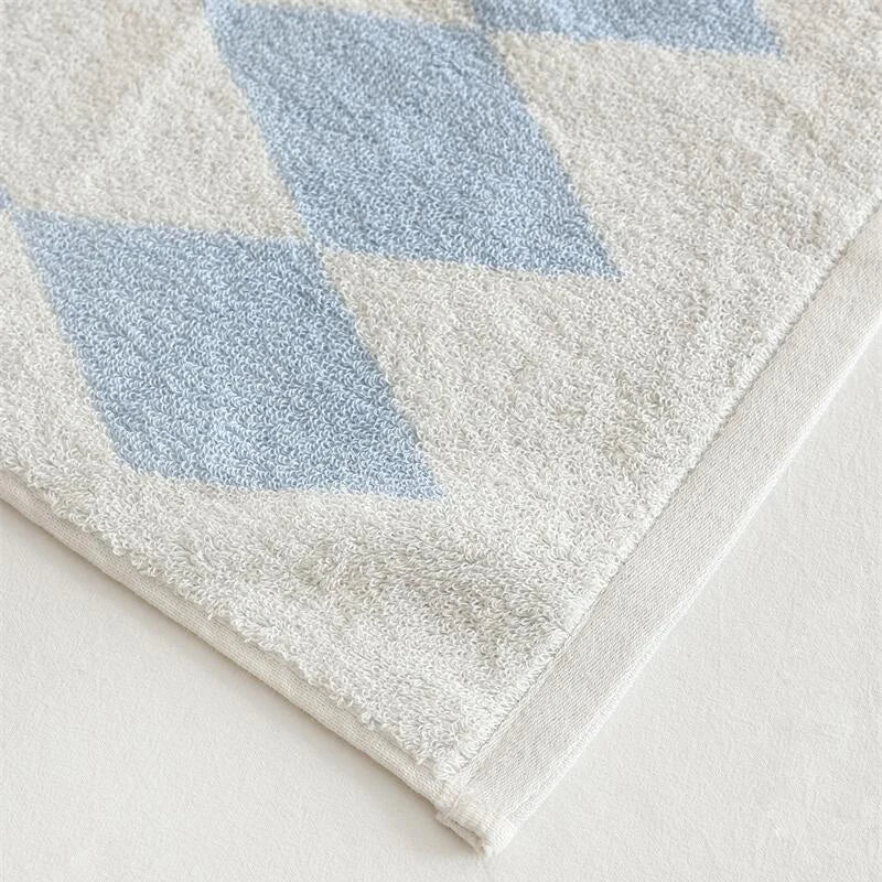 serviette bain coton bio rectangulaire rayée douce absorbante visage corps